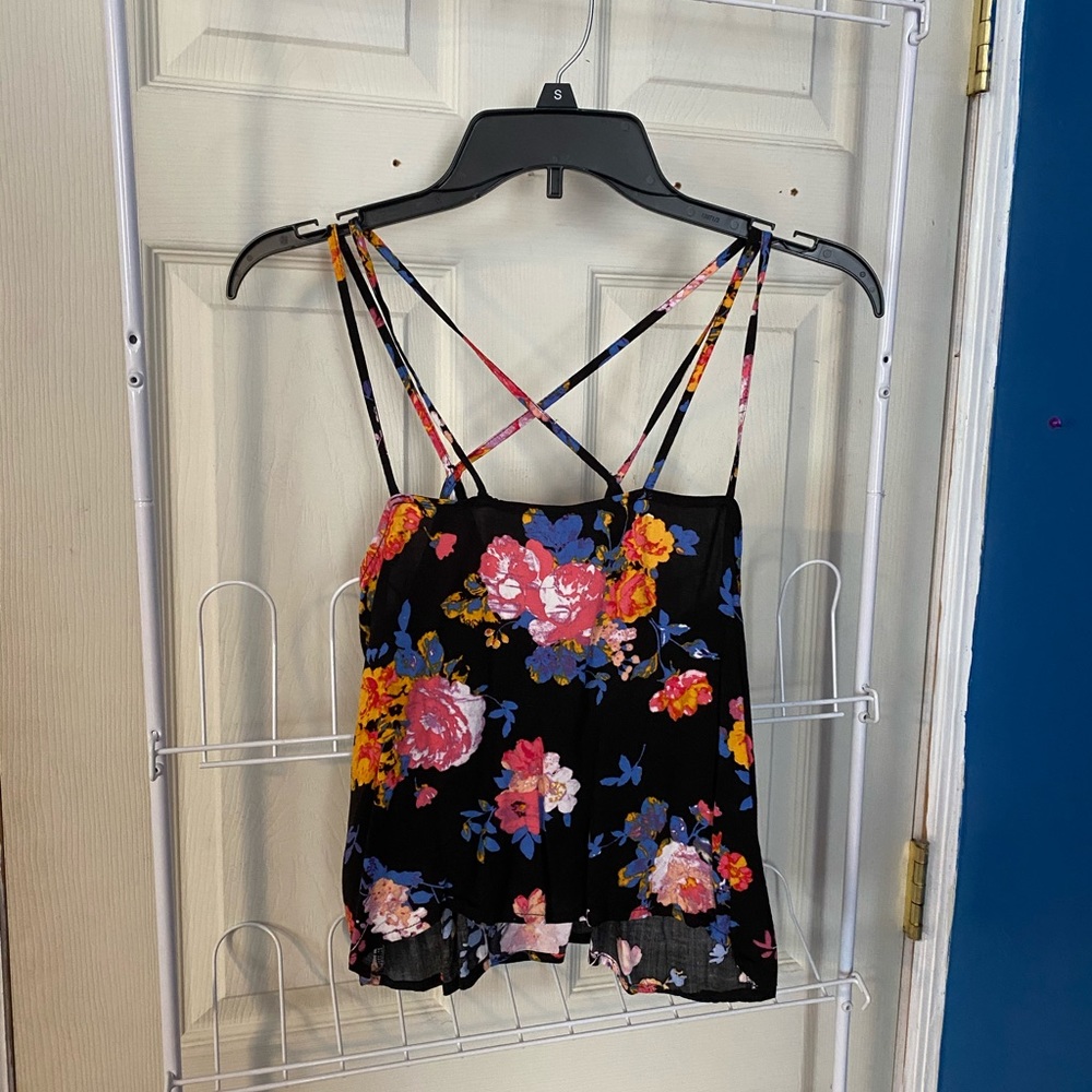 Floral Cropped Tank Top